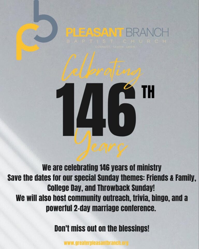September – Celebrating 146th Church Anniversary – All Month
